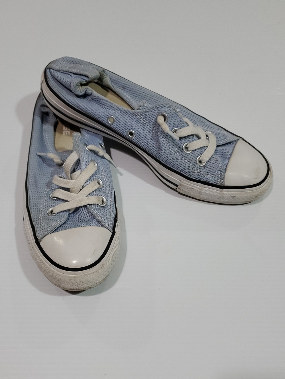 Converse Light Blue Low-Top Mesh Fabric Shoreline Sneakers